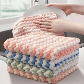 30x30cm 5/10PCS Kitchen Scouring Pad Towel Dishcloth Household Rags Gadget Microfiber Non-stick Oil Table Cleaning Cloth Wipe (type: 10PCS)