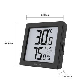 HIGH PRECISION HYGRO-THERMOMETER (Color2: Black)