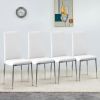 Grid Shaped Armless High Back Dining Chair, 4-piece set, Office Chair. Applicable to DiningRoom, Living Room, Kitchen and Office. Chair and Electropla