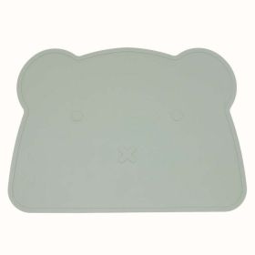 Baby Bear Shape Silicone Washable Insulated Placemat (Size/Age: Average Size (0-8Y), Color: Green)