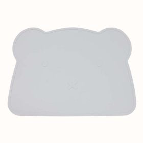 Baby Bear Shape Silicone Washable Insulated Placemat (Size/Age: Average Size (0-8Y), Color: Grey)