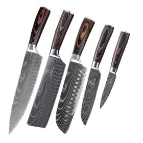 Chef Knives Kitchen Knives Cleaver Slicing Knives (Style: 5pcs set)