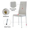 Grid Shaped Armless High Back Dining Chair, 4-piece set, Office Chair. Applicable to DiningRoom, Living Room, Kitchen and Office. Chair and Electropla