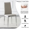 Grid Shaped Armless High Back Dining Chair, 4-piece set, Office Chair. Applicable to DiningRoom, Living Room, Kitchen and Office. Chair and Electropla