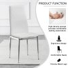 Grid Shaped Armless High Back Dining Chair, 4-piece set, Office Chair. Applicable to DiningRoom, Living Room, Kitchen and Office. Chair and Electropla