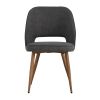 Modern Dining Chairs,Linen Accent Chair, Living Room Leisure Chairs, Upholstered Side Chair with Metal Legs for Dining Room Kitchen Vanity Patio Club