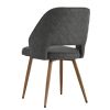 Modern Dining Chairs,Linen Accent Chair, Living Room Leisure Chairs, Upholstered Side Chair with Metal Legs for Dining Room Kitchen Vanity Patio Club