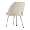 Modern Dining Chairs,Linen Accent Chair, Living Room Leisure Chairs, Upholstered Side Chair with Metal Legs for Dining Room Kitchen Vanity Patio Club