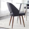 Modern Dining Chairs,Linen Accent Chair, Living Room Leisure Chairs, Upholstered Side Chair with Metal Legs for Dining Room Kitchen Vanity Patio Club