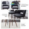 Modern Dining Chairs,Linen Accent Chair, Living Room Leisure Chairs, Upholstered Side Chair with Metal Legs for Dining Room Kitchen Vanity Patio Club