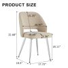 Modern Dining Chairs,Linen Accent Chair, Living Room Leisure Chairs, Upholstered Side Chair with Metal Legs for Dining Room Kitchen Vanity Patio Club