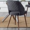 Modern Dining Chairs,Linen Accent Chair, Living Room Leisure Chairs, Upholstered Side Chair with Metal Legs for Dining Room Kitchen Vanity Patio Club