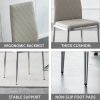 Grid Shaped Armless High Back Dining Chair, 4-piece set, Office Chair. Applicable to DiningRoom, Living Room, Kitchen and Office. Chair and Electropla