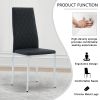 Grid Shaped Armless High Back Dining Chair, 4-piece set, Office Chair. Applicable to DiningRoom, Living Room, Kitchen and Office. Chair and Electropla