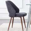 Modern Dining Chairs,Linen Accent Chair, Living Room Leisure Chairs, Upholstered Side Chair with Metal Legs for Dining Room Kitchen Vanity Patio Club